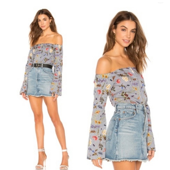 COPY - Bailey 44 Off shoulder floral top - Picture 2 of 8